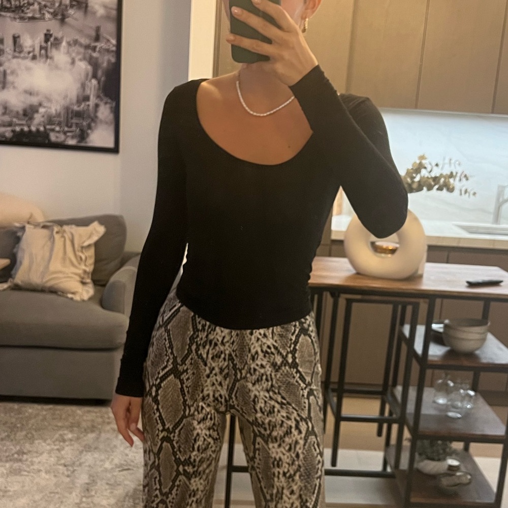 Black long sleeve top